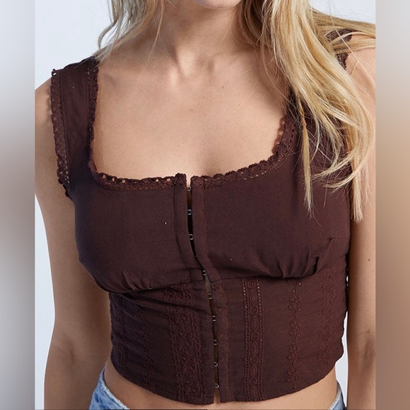 PacSun Tops - Pac Sun LA Hearts Femme Hook-and-Eye Top Medium